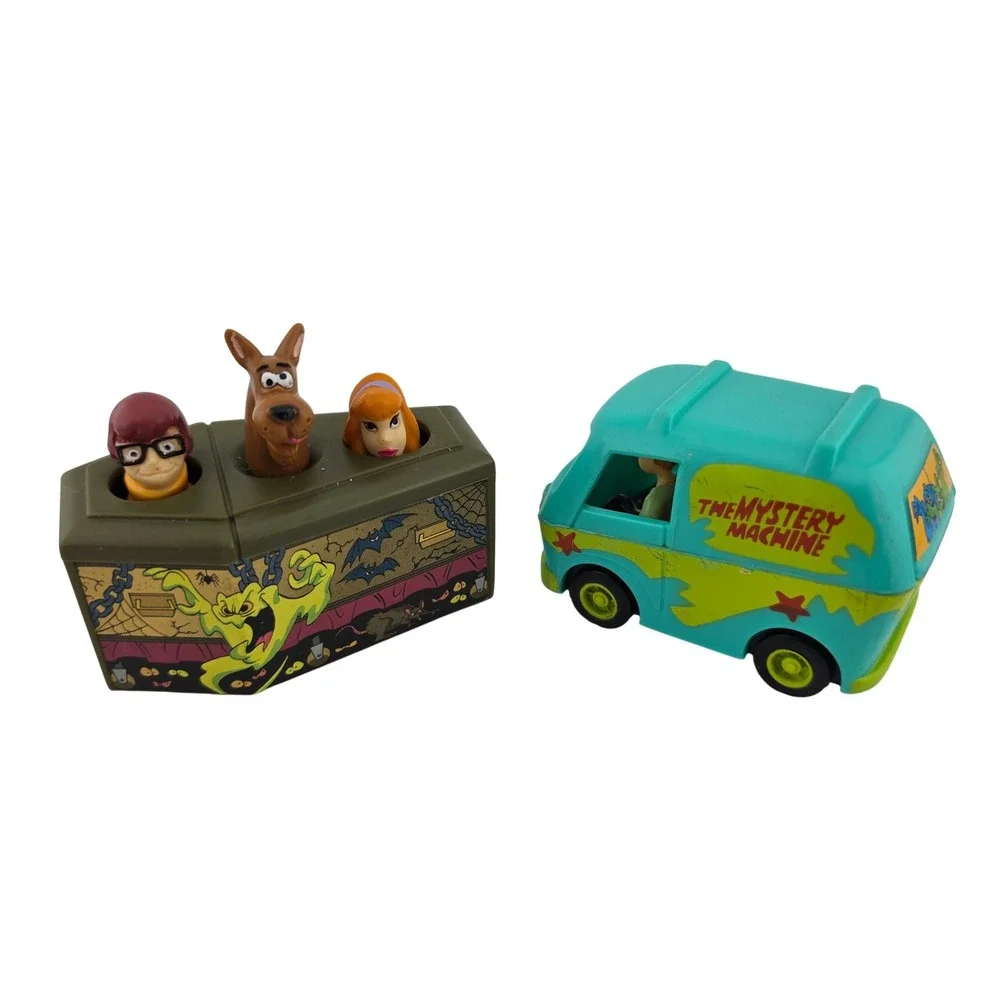 Burger King Scooby-Doo Mystery Machine & Coffin Car Set 1996 GOOD Nostalgia